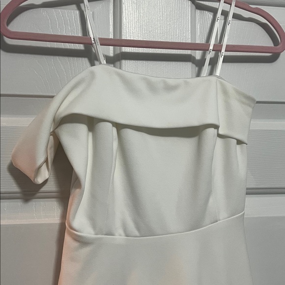 Lulu’s Sweet Elegance White Off-Shoulder Dress Women’s Small - Picture 8 of 9